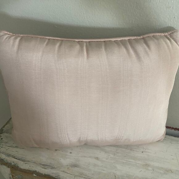 Vintage Shabby Chic Cottage Core Tapestry Pink 11inx8in Accent Decor Pillow - Picture 5 of 8